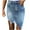 Light Blue, variant on TSADFHJI Corduroy Skirt Elastic Waist Womens Daily Casual Classic Blue Buttons Pockets Ripped Denim Skirt Xl Light Blue