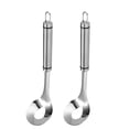 thumbnail image 2 of 2 Pack Stainless Steel Meatball Maker Spoon, Long Handle with Hanging Loop, Meatball Shaper Tool with Hole for Meatballs, Fish Balls & Rice Balls, Akmoler, 2 of 8