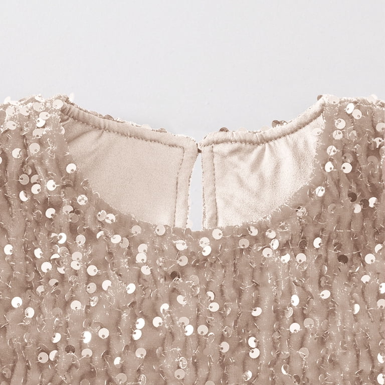Lcziwo Girls Sequin Dress Shiny Short Cap Sleeve Midi Sparkly Party Dress Kids Petite A Line Glitter Performance Dresses, Beige, 4-5 Years, Kids Lcziwo Girls Sequin Dress Shiny Short Cap Sleeve Midi Sparkly Party Dress Kids Petite A Line Glitter Performance Dresses, Beige, 4-5 Years, Kids