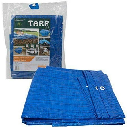 10 ft X 16 ft Waterproof Multi Purpose Blue Tarp Poly Cover for Roof (Best Way To Tarp A Roof)