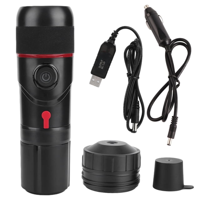 Portable Espresso Machine Coffee Maker,DC12V Travel Coffee Machine Home Car Dual Use Self Heating Coffee Maker for Outdoor Travel USB/Cig-arette Lighter