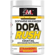 Advanced Molecular Labs - Dopa Rush Powder, Dopamine Maximized, Focus, Energy & Clarity Supplement, Strawberry Mango, 5.29 oz (30 Servings)