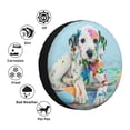 thumbnail image 5 of Gaeub A Funny Little Dalmatian Puppy 14-17in Tire Cover, Spare Tire Cover, for Camper Caravan, Trailer, Car, Truck, SUV, Jeep - 15 inch, 5 of 9