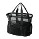 thumbnail image 2 of Bolso de playa de malla, bolsa de almacenamiento de red, bolso de mano para artículos esenciales de vacaciones en piscina, natación y viajes. Negro, 2 of 8