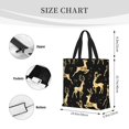 thumbnail image 3 of Fuzoiu Christmas Gold Deers Print Durable Tote Bag,Shoulder Bag with Zipper Closure,Casual Tote's Handbag,for Daily Use, Shopping, School, Work, 3 of 7