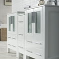 thumbnail image 4 of 60" Freestanding Bathroom Vanity with Side Cabinet& Vessel Sink - Glossy White, 4 of 6