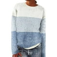 thumbnail image 1 of WEAIXIMIUNG Chandail Surdimensionné pour Femmes Chandail en Tricot Col Rond Manches Longues Chandail à Enfiler 2024 Tendance, 1 of 4