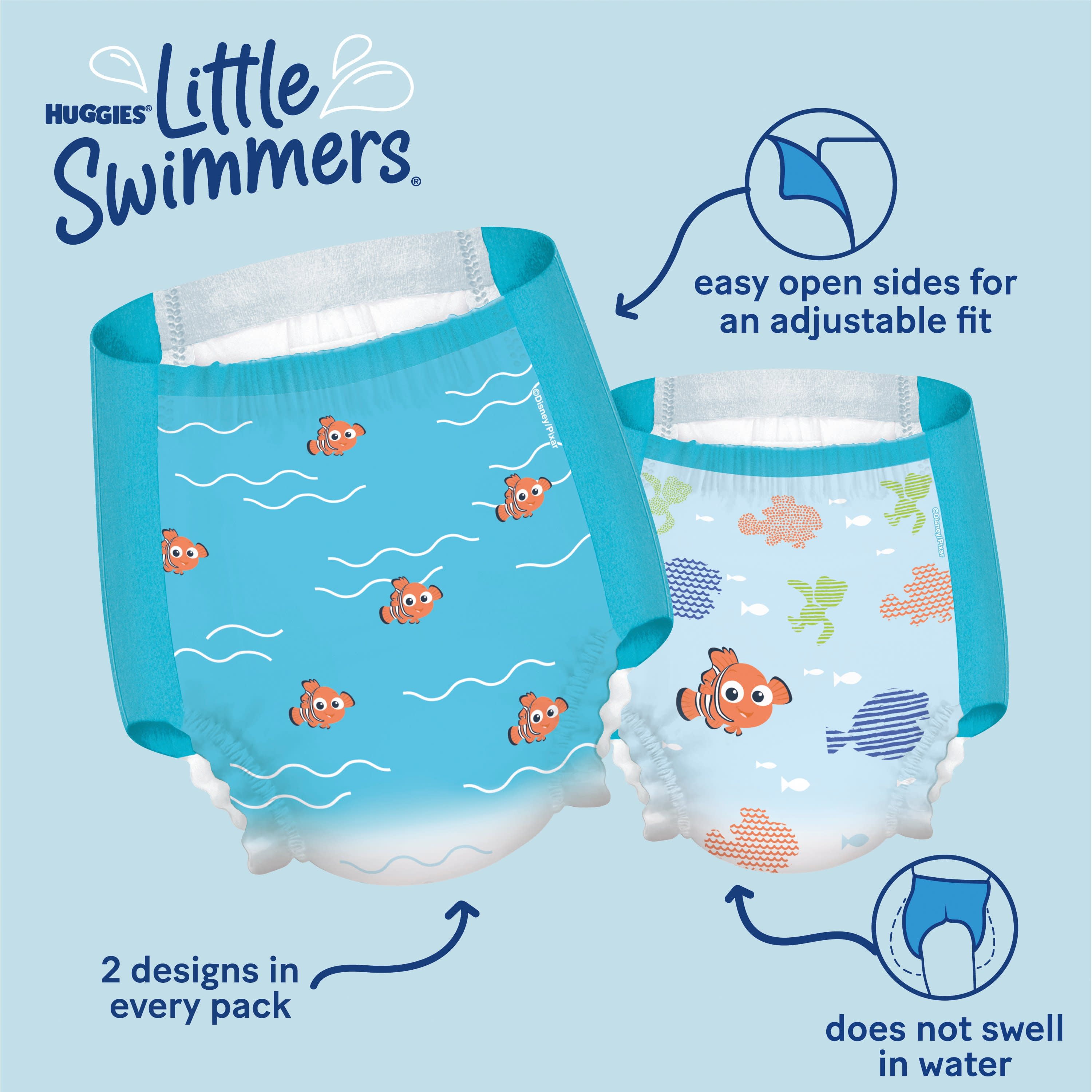 Converge faldskærm bleg Huggies Little Swimmers Swim Diapers, Size 4 Medium, 18 Ct - Walmart.com