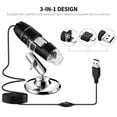 thumbnail image 3 of Aibecy 1600X Wired Digital Microscope Portable Handheld Microscope with USB+ USB Interfaces 8 Type-C Adapter, 3 of 6
