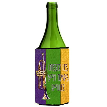 

Carolines Treasures 8372LITERK Trumpet Mardi Grass Laissez La Bonne Temps Rouler Wine bottle sleeve Hugger - 24 oz.