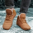 thumbnail image 3 of YOURDIARY Mens Barefoot Snow Boots Winter Warm Shoes Faux Fur Lined Wide Toe Box Zero Drop Ankle Sneakers, 3 of 8