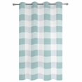 thumbnail image 2 of Outdoor Curtains for Patio Waterproof, Aqua Plaid Windproof Pravicy Outside Porch Blackout Curtain, Spring Summer Farmhouse Buffalo Checkered Sun Blocking Grommets Curtains for Cabana Gazebo 54"x84", 2 of 9