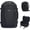 Black, variant on Carry on Travel Backpack for Men, Airline Approved 18x14x8 Spirit Airlines Personal Item Bag, 13 Pockets Casual Daypack, Waterproof Gym Backpacks 30L