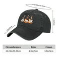 thumbnail image 3 of Vintage Cotton Washed Distressed Baseball Cap - Electric Guitars Design with Smoke Trails - Stylish Golf Dad Hat for Men & Women, 3 of 6