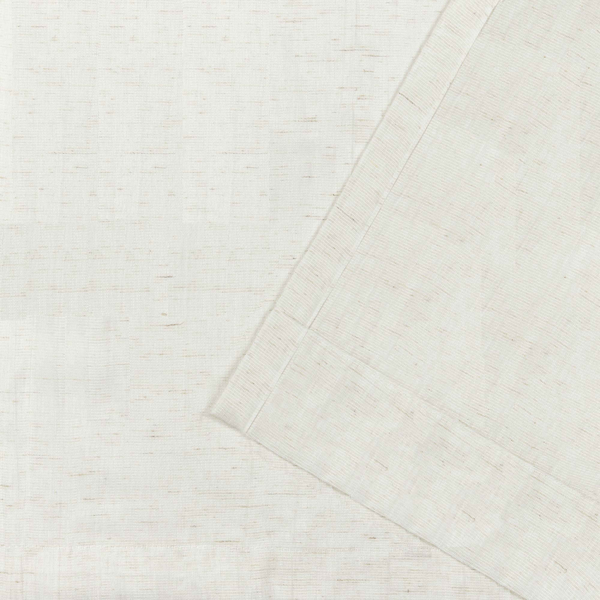 Exclusive Home Hazel Light Filtering Braided Top Curtain Panels, 50"x84", Linen, Set of 2