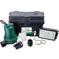 Zoeller 4014257 2580 Gph Basement Sentry Thermoplastic Vertical Float Switch Battery with Submersible Backup Sump Pump
