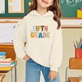 thumbnail image 2 of Mercatoo Fifth Grade Kids Ho𝐨die Pullover Tops Loose Oversized 𝐏reppy School Sweatshirts Kids First Day of School Clothes, 2 of 5