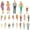 Assorted Color, variant on FENGGUIQU 26Pcs People Figurines ABS Plastic Assorted Color