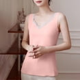 thumbnail image 2 of ZyeKqe Womens Lace Lightfleece Line Tops Casual V Neck Pajamas Vest Soft Comfy Sleepwear Loungewear, 2 of 5