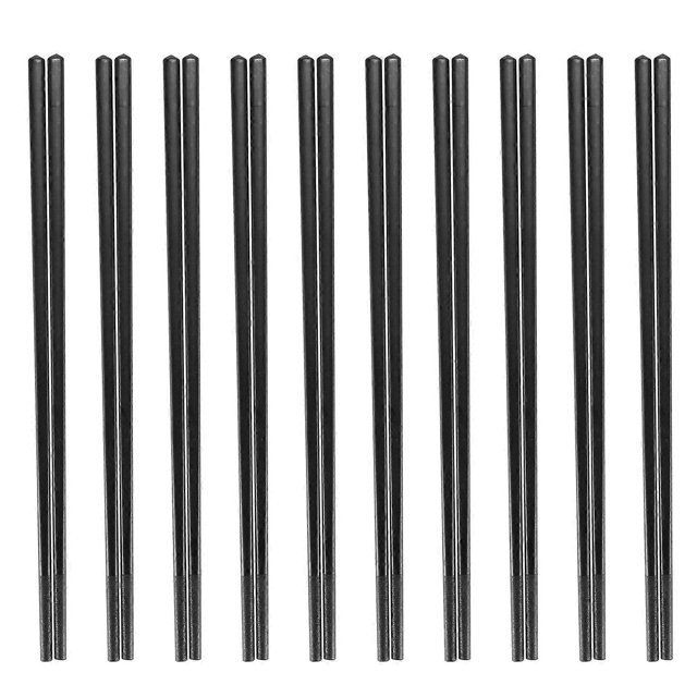 10 Pairs Fiberglass Chopsticks, 9.5Inch Chopsticks for Beginners