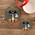 thumbnail image 2 of SKYSONIC 2 pcs Halloween Boston Bat Pot Holders Trivets, Heat Resistant Trivets,Ghost Pumpkins Spider Cotton Thread Weave Mats for Hot Pads Pans Pot Bowl Teapot, 2 of 7