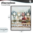 thumbnail image 4 of Stupell Industries Farmhouse Christmas Horses with Holly Wreaths Black Framed Giclee Art, 11 x 14, by The Prints Vibe, 4 of 8