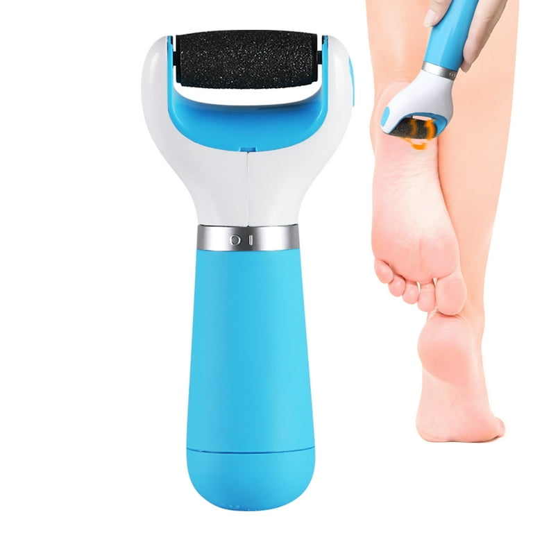 Electric Foot Grinder with Roller Head Battery Powered Portable Feet File Pedicure Tool Foot Scrubber Callus Remover for Dead Hard Cracked Dry Skin