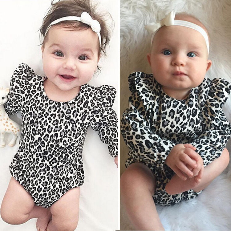 Newborn Infant Baby Girl Cotton Romper Jumpsuit Bodysuit Headband Clothes Outfit