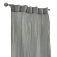 thumbnail image 3 of Habitat Paloma Sheer Dual Header Stylish and Functional Curtain Panel 52" x 95" Grey, 3 of 6