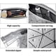 thumbnail image 3 of Makeup Bag,Travel Travel Makeup Bag Waterproof Pu Leather Foldable Cosmetic Bag, 3 of 5