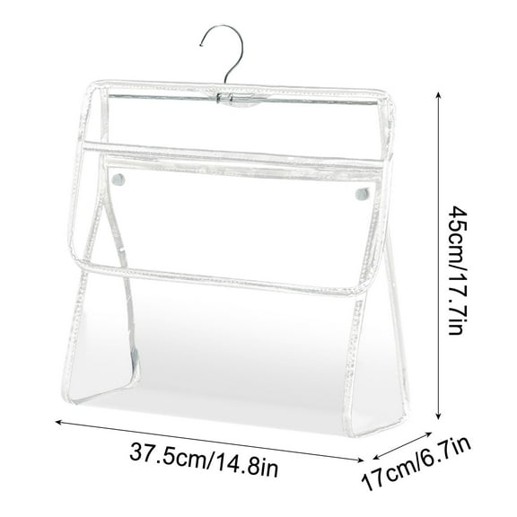 Yonrjhukm Transparent Hanging Bag for Bathroom Clothes Storage, Wall-Mounted Pocket Organizer, Waterproof TPU Material, Ideal for Dormitory and Tool Storage