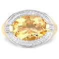 thumbnail image 3 of 4.57 Carat Genuine Citrine and White Topaz .925 Sterling Silver Ring QJ Model, 3 of 3