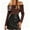 Brown, variant on Women's Off The Shoulder Tops Long Sleeve Slim Fitted Y2K Sexy Going Out Nightout Blouse Shirts