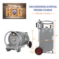 thumbnail image 6 of Flame King YSN30HOG Horizontal & Vertical Propane Cylinder with Premium OPD & Built-in Gauge, Gray, 6 of 11