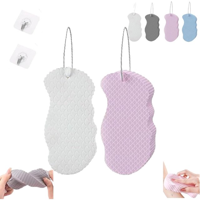 Esponja exfoliante coreana para la piel, exfoliante coreano para la piel, esponja exfoliante Beyond Draw, esponja de baño exfoliante súper suave Beyond Draw, exfoliante Beyond Draw, esponjas exfoliant