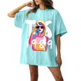 thumbnail image 2 of TayIor Sw1ft Chemises, Tylor Sw1ft Merch, Tylor Sw1ft, Chemises Blouse à Manches Courtes à Col Rond Imprimées Décontractées de Mode pour Femmes, T-Shirts Graphiques pour Amatrices de Musique pour Femmes TKFASHION Cyan L, 2 of 5