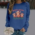 thumbnail image 2 of Fiaer Christmas Western Ranch Sweatshirts for Women Cute Cow Graphic Pullover Crew Neck Loose Fit Plus Size Tops Blue1 S, 2 of 4