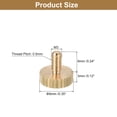 thumbnail image 2 of Unique Bargains Vis Moletées pour Pouce M3x6mm, Lot de 6 Vis Planes pour Pouce en Laiton à Tête Moletée Boulons, 2 of 5