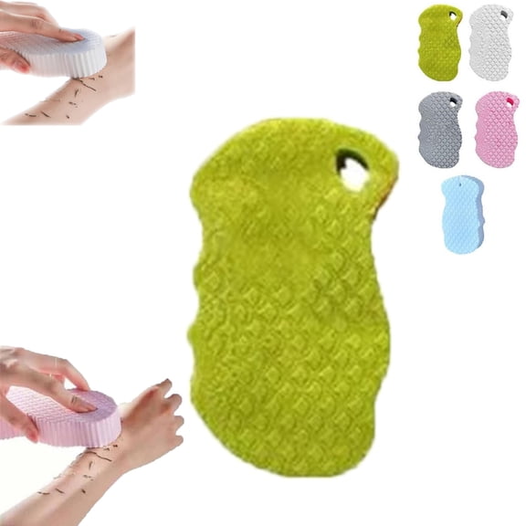 Magic Exfoliating Bath Sponge, Skin Friendly & Reusable, Super Soft Exfoliating Bath Sponge, Remover Dead Skin for All Skin Types, Multicolor(Green)