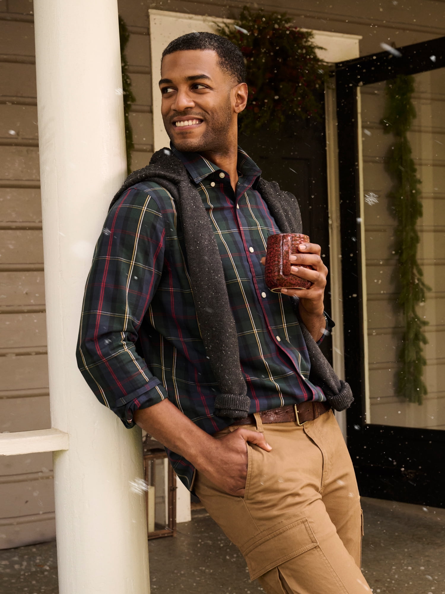 Chaps Men's & Big Men's Ottoman Cowl Neck Sweater, Sizes S-3XL