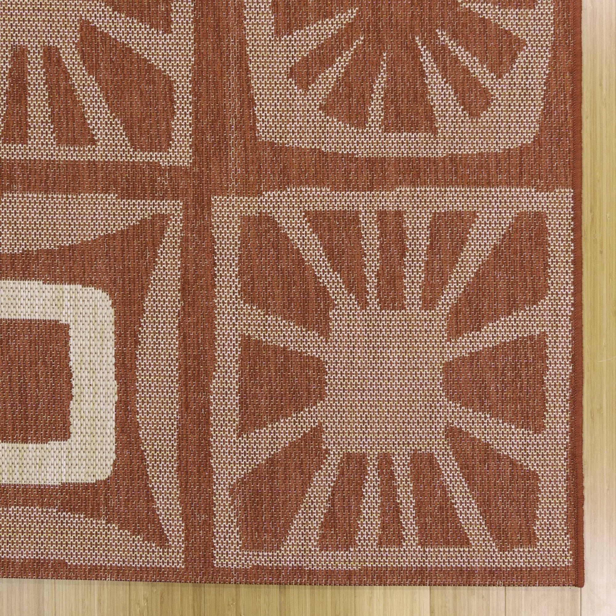 Reyn Spooner Tradewinds Pua Indoor/ Outdoor Polypropylene Red Flat Weave Area Rug, 9x13