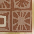 thumbnail image 4 of Reyn Spooner Kona Coast Oahu Tropical Tribal Red Beige Flatweave Indoor/Outdoor Area Rug, 5x8, 4 of 9
