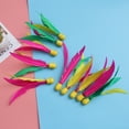 thumbnail image 2 of 10 pelotas de bádminton de alta elasticidad de tres pelos, coloridas, para críquet, paletas, plumas, accesorios deportivos para fitness (color aleatorio), 2 of 7