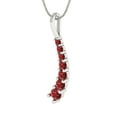 thumbnail image 2 of 0.48 ct Brilliant Round Cut Natural Garnet 14k White Gold Pendant with 18" Chain, 2 of 4