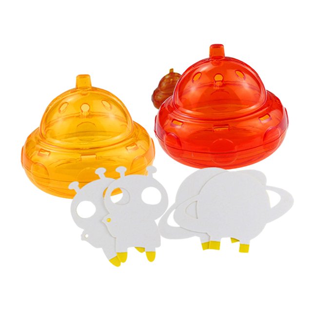 2 piezas de trampas para moscas de la fruta roja con forma de nave espacial pequeña para colgar al aire libre para granjas de s Estilo B