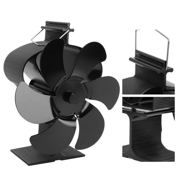 Heat Powered Stove Fan,6 Blades Heat Powered Heat Powered Fireplace Fan Wood Burning Stove Fan
