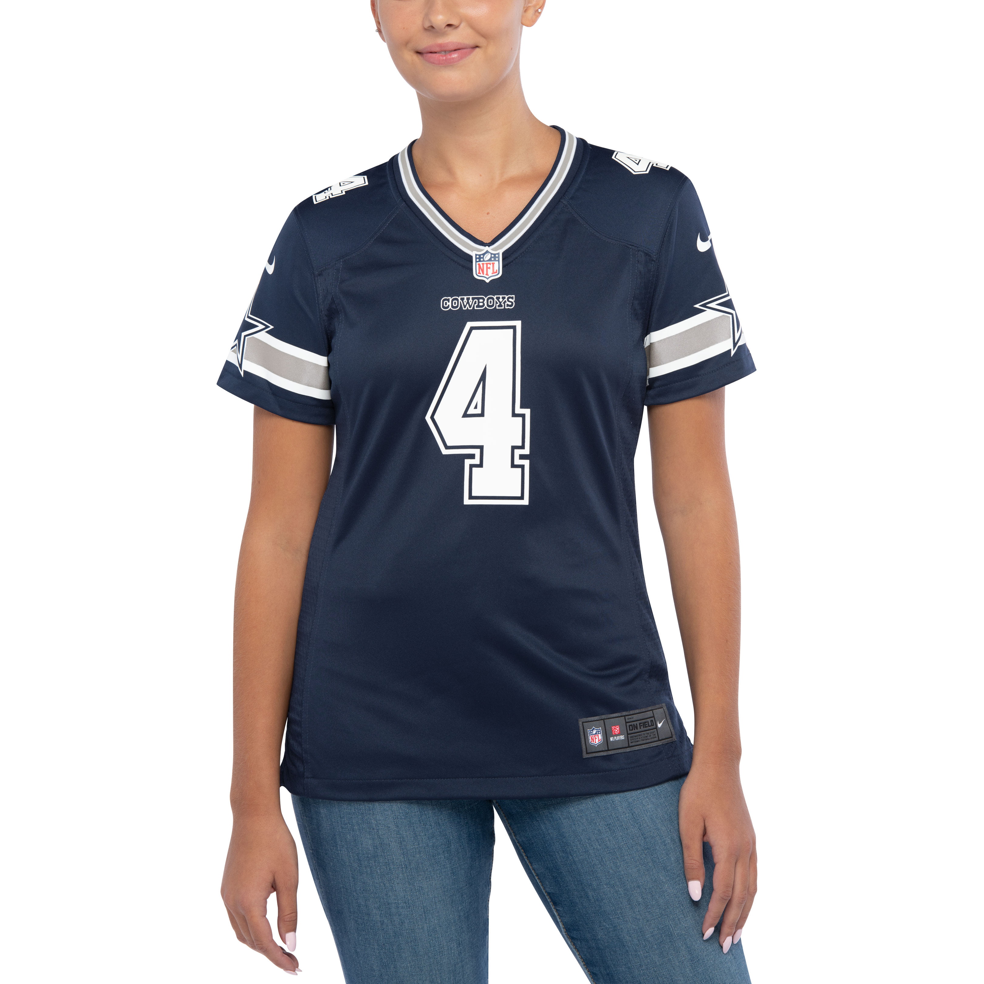 Nike Dallas Cowboys No4 Dak Prescott Camo Women's Stitched NFL Limited Rush Realtree Jersey