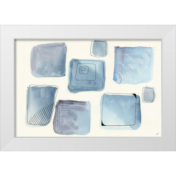 Lee, Judson 24x17 White Modern Wood Framed Museum Art Print Titled - Rounded Box Sketch