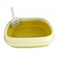 thumbnail image 1 of DOLITY Kitty Litter Tray Sturdy Easy Cleaning Cat Toilet for Small ,Large Cats Pets yellow, 1 of 9