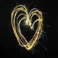 thumbnail image 2 of Atelier B Art Studio 12x12 White Modern Wood Framed Museum Art Print Titled - FIREWORKS HEART, 2 of 4